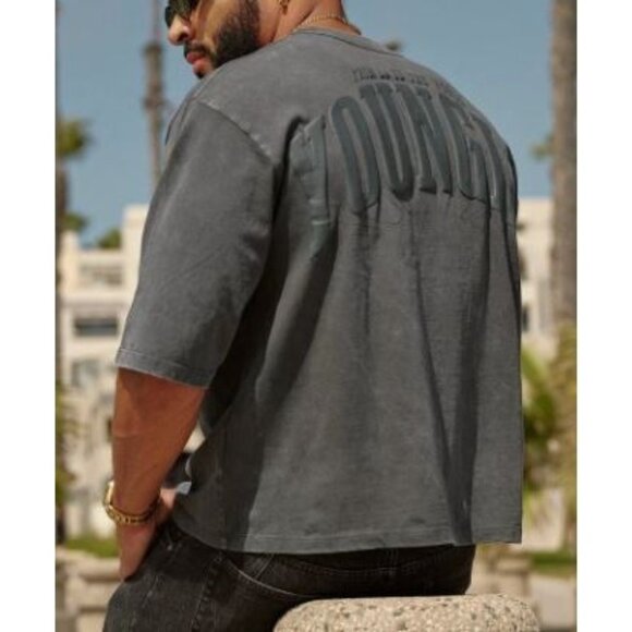 YoungLA Foundation Crop Tee Shirt Top Men Size Large NWT Short Sleeve Crewneck - Picture 1 of 16